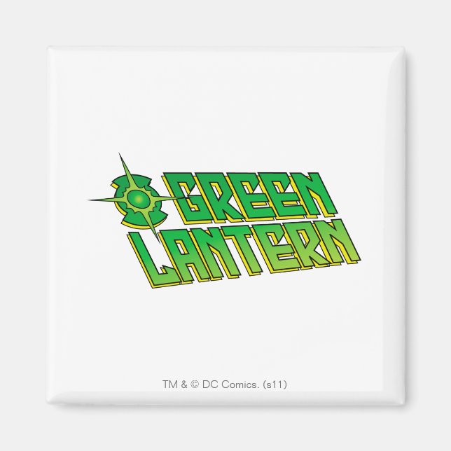 Imán Logo de la Linterna Verde - inclinado (Frente)