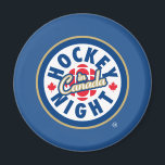 Imán Logo de la Noche de Hockey en Canadá<br><div class="desc">El presente logotipo utilizado desde 1998. La noche de hockey en Canadá es la marca usada para las presentaciones de televisión canadienses de la Liga Nacional de Hockey. Aunque el nombre se ha usado para todas las transmisiones de NHL en CBC Television (independientemente de la hora del día), Hockey Night...</div>