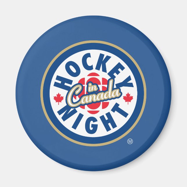 Imán Logo de la Noche de Hockey en Canadá (Frente)