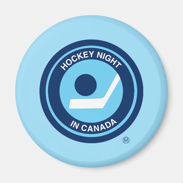 Imán Logo de la noche de hockey en retro de Canadá (Frente)