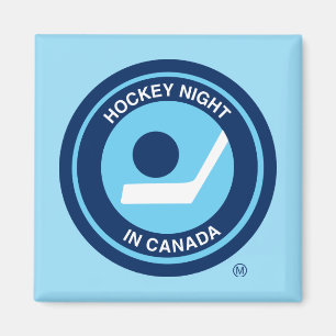 Imán Logo de la noche de hockey en retro de Canadá