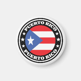Imán Logo de la Ronda Bandera Nacional de Puerto Rico