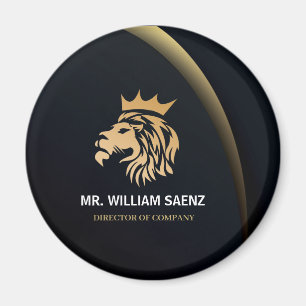 Imán Logo de León Elegante Profesional