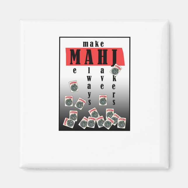 Imán logo de mahjong jokers (Frente)