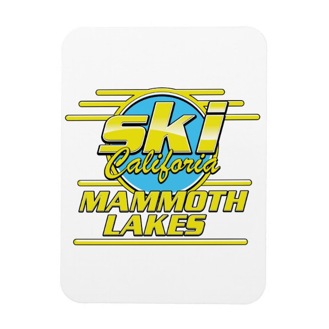 Imán Logo de Mammoth Lakes California Ski (Vertical)