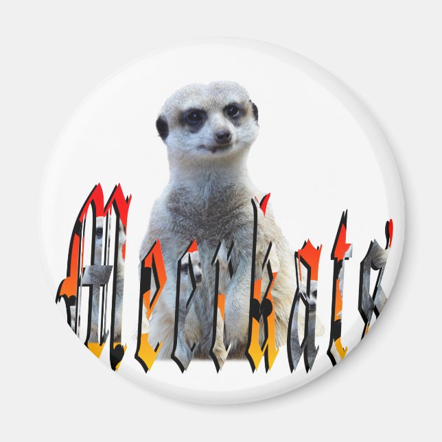 Imán Logo De Meerkatc Y Meerkats, (Frente)