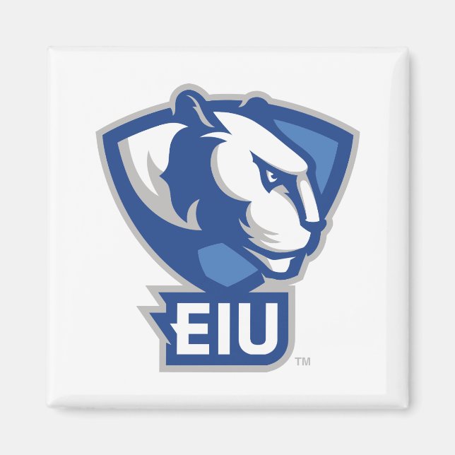 Imán Logo de Panthers University del Este de Illinois (Frente)
