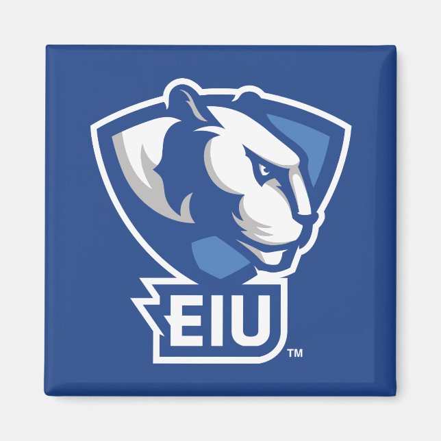 Imán Logo de Panthers University del Este de Illinois (Frente)