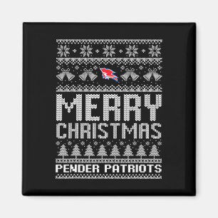 Imán Logo de Pender Patriots Feliz Navidad Sudadera