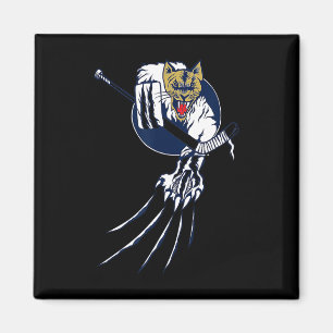 Imán Logo de portero de Hockey sobre hielo de gato de l