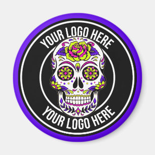 Imán Logo de Roller Derby Morado Negro