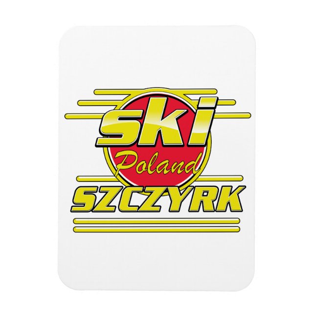 Imán Logo de Ski Szczyrk Poland 80 (Vertical)