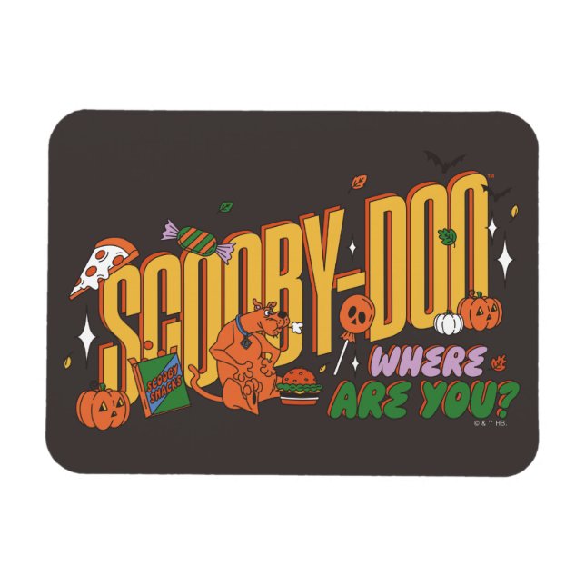 Imán Logo de Snack de Scooby-Doo de Halloween (Horizontal)