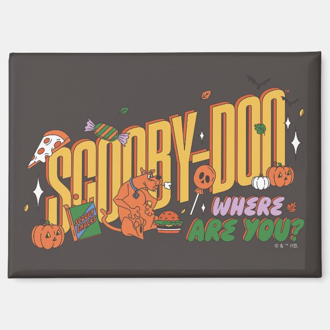 Imán Logo de Snack de Scooby-Doo de Halloween (Anverso)