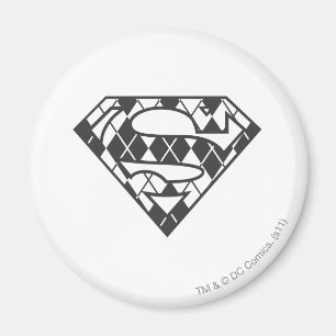Imán Logo de Supergirl Black Argyle