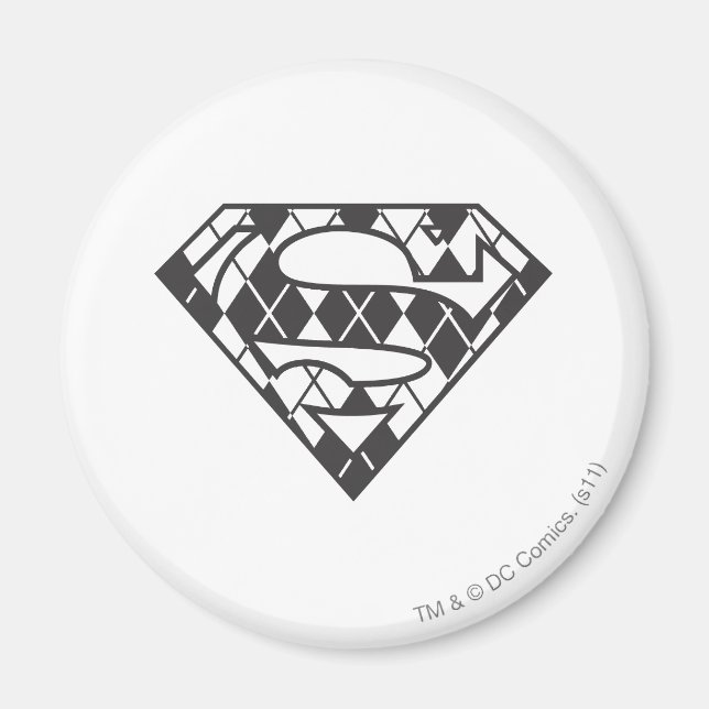 Imán Logo de Supergirl Black Argyle (Frente)