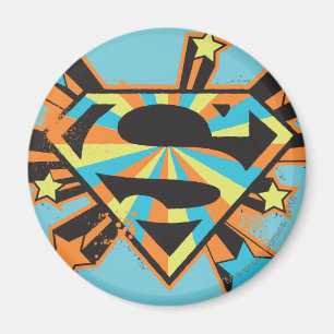 Imán Logo de Supergirl Colorful Stars