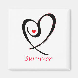 Imán Logo de Superviviente de Cáncer de Mama de 3x arti