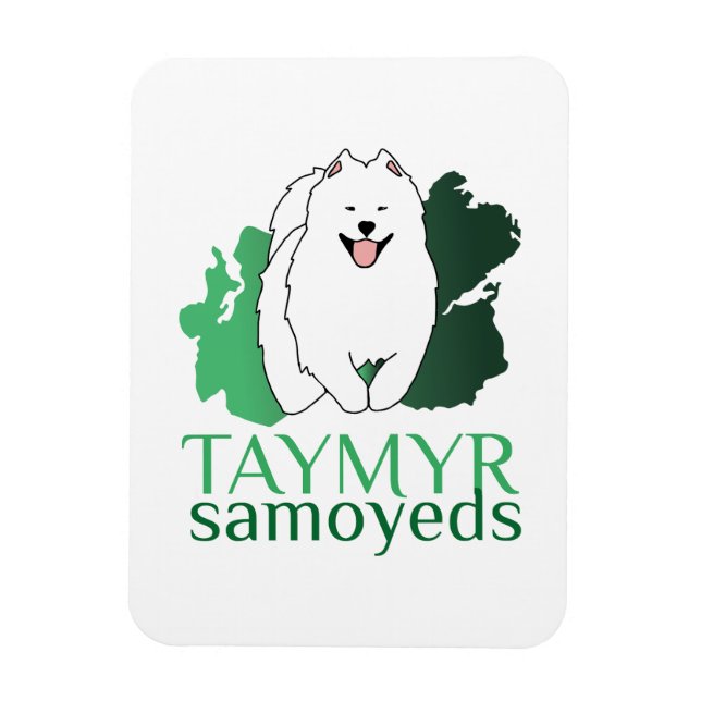Imán Logo de Taymyr Samoyeds (Vertical)