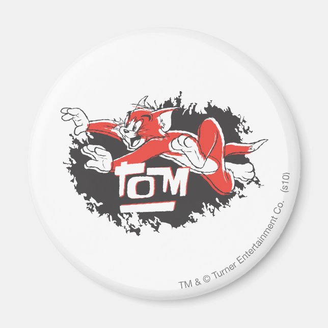 Imán Logo de Tom Black and Red (Frente)