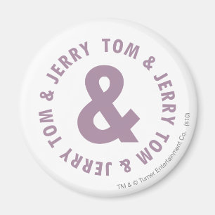 Imán Logo de Tom y Jerry Round 10