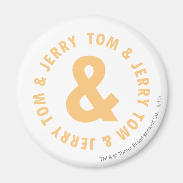 Imán Logo de Tom y Jerry Round 6 (Frente)