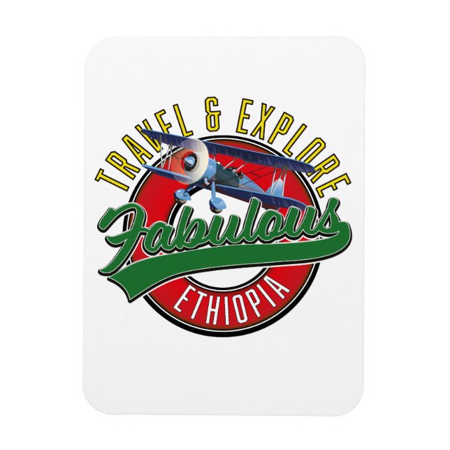 Imán Logo de Travel Explore Fabulous Ethiopia (Vertical)