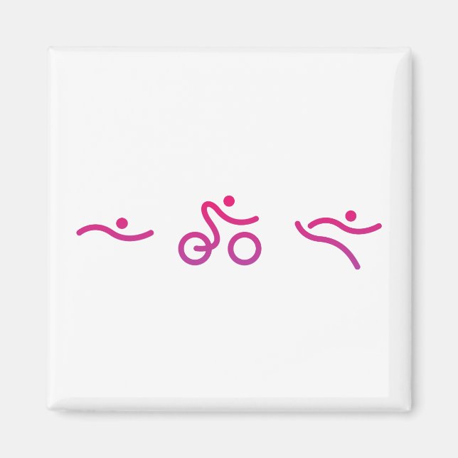 Imán Logo de Triathlon (Frente)