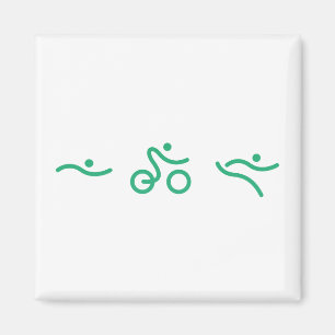 Imán Logo de Triathlon Green