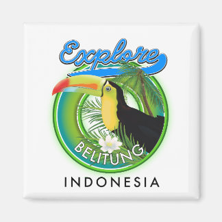 Imán Logo de viaje de Belitung Indonesia