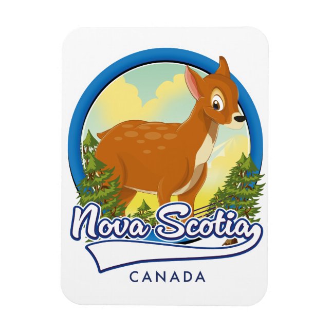 Imán Logo de viaje de Nueva Escocia Canadá (Vertical)