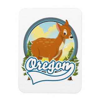 Imán Logo de viaje de Oregon Deer