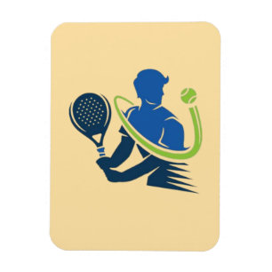 Imán Logo del Club de Tenis - Acción dinámica, estilo d