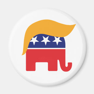Imán Logo del elefante del Partido Republicano con el p