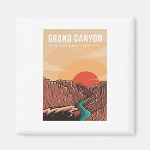 Imán Logo del emblema del parque nacional del Gran Cañó