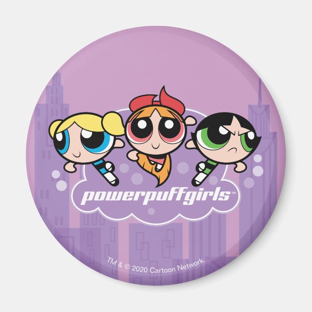 Imán Logo del equipo de Chicas Powerpuff (Frente)