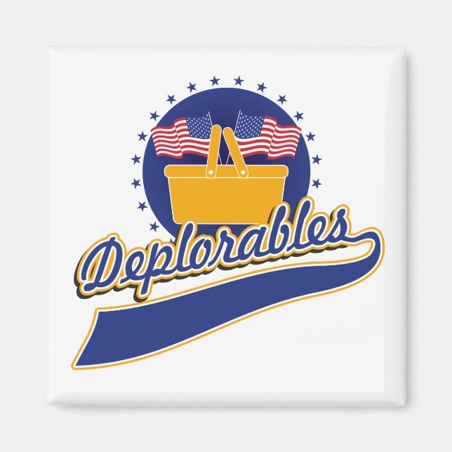 Imán Logo del equipo de deplorables (Frente)