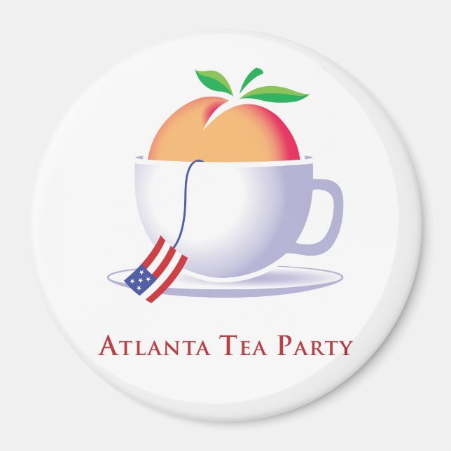 Imán Logo del Fiesta del té de Atlanta (Frente)
