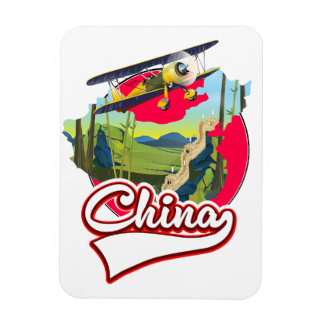 Imán Logo del mapa de viajes de China