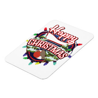 Imán Logo del personalizado Navidades felices