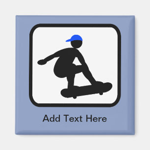 Imán Logo del Skater personalizable en Skateboard