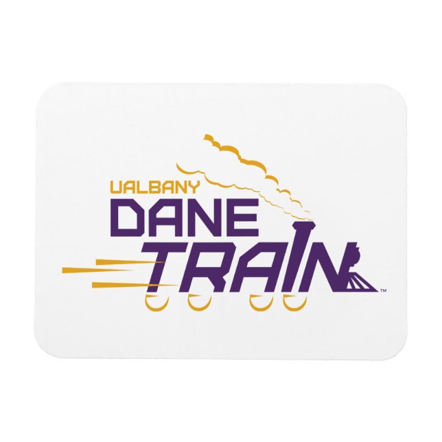 Imán Logo del Tren de Dane de la UAlbany (Horizontal)