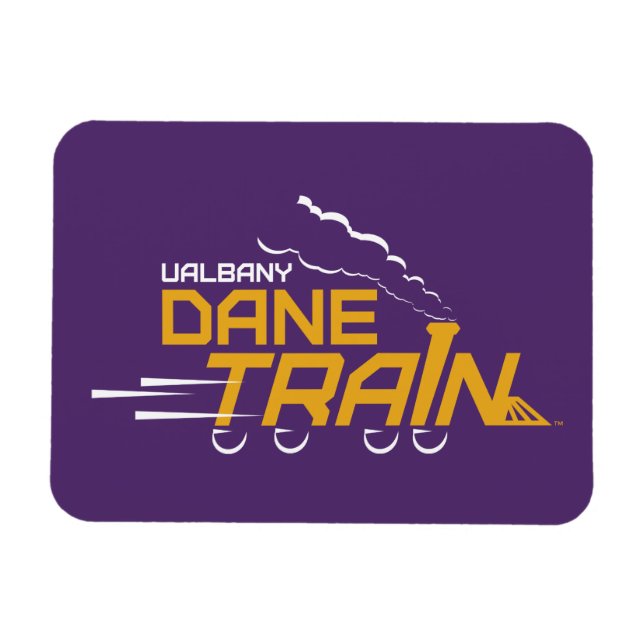 Imán Logo del Tren de Dane de la UAlbany (Horizontal)