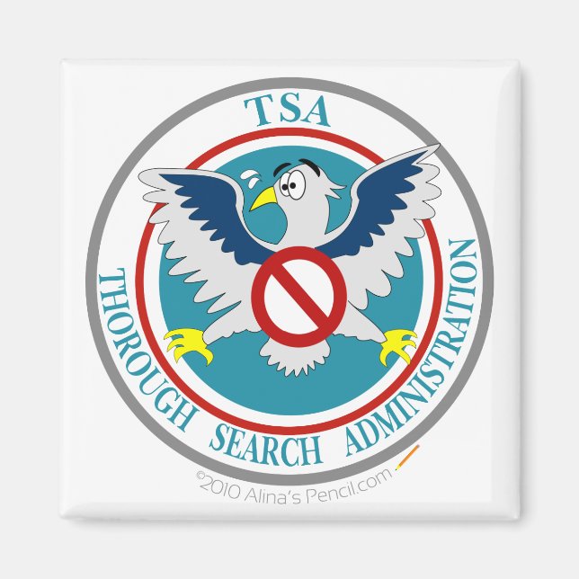 Imán Logo divertido de TSA con águila Personalizado (Frente)