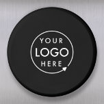 Imán Logo | Empresa comercial Minimalista<br><div class="desc">Una sencilla plantilla de negocios en negro personalizado con un estilo minimalista moderno que se puede actualizar fácilmente con el logotipo de su empresa. Si necesitas ayuda para personalizar este producto,  por favor contáctame con el botón de mensaje que aparece a continuación y estaré encantado de ayudarte.</div>