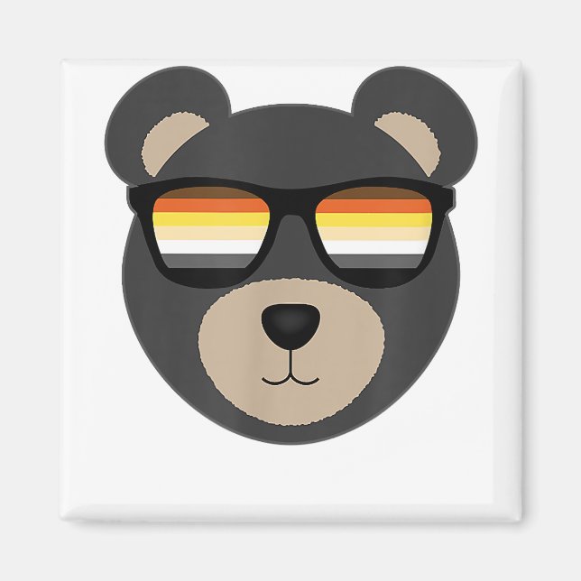 Imán Logo Gay Bear Gafas de sol (Frente)