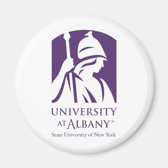 Imán Logo icónico de la Universidad de Albany (Frente)