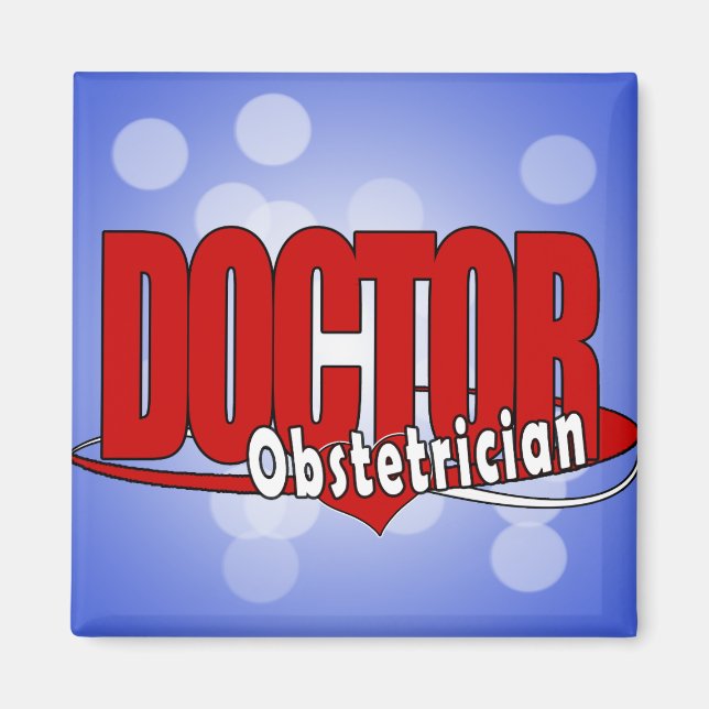 IMÁN LOGO OBSTETRICIANO GRAN MÉDICA ROJO (Frente)