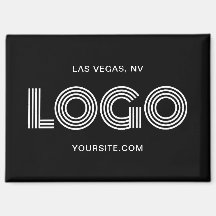Logo rectangular moderno negro y blanco