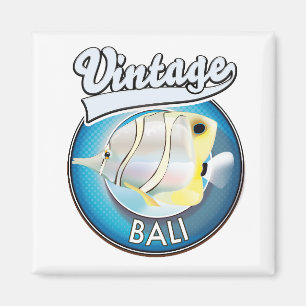 Imán Logo retro de Bali